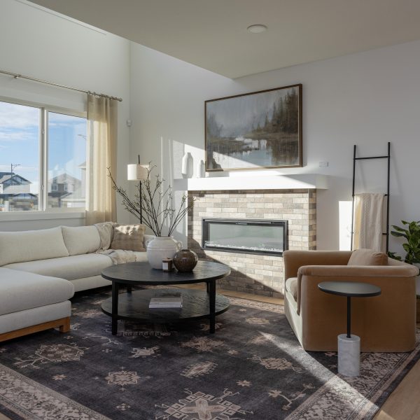 Living room in Anthem’s 110 Front Drive Showhome