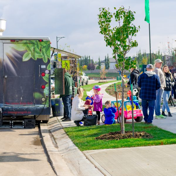 Line up for a food truck